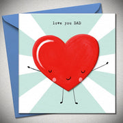Love You Dad Heart Card
