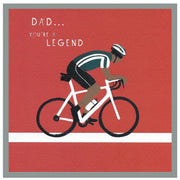Dad You're A Legend Cyclist Card