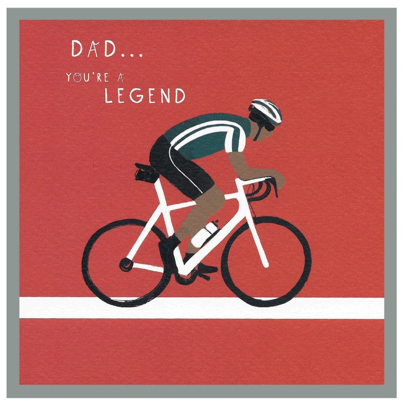 Dad You're A Legend Cyclist Card