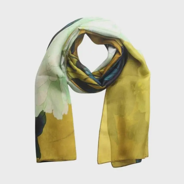 Japanese 100% Silk Designer Scarf