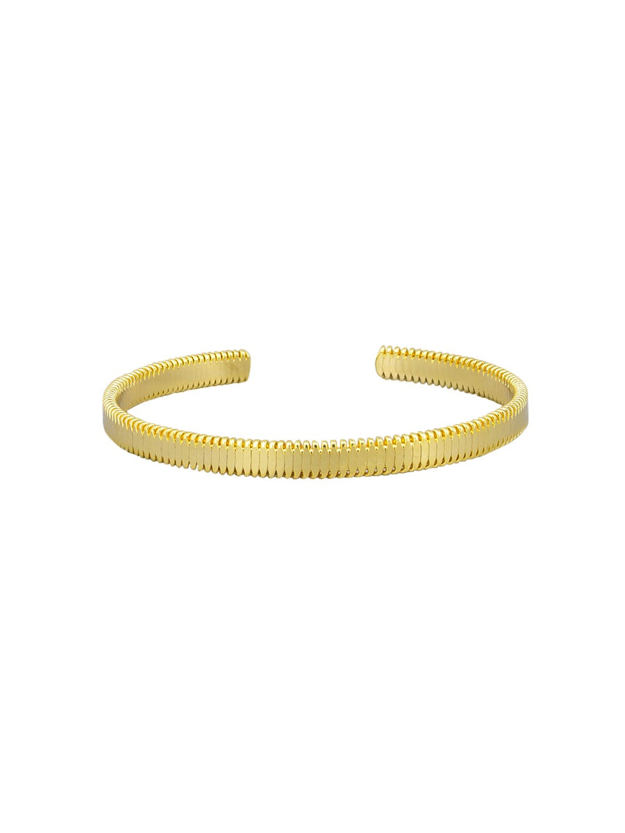 Cuff Bangle - Mesh - Gold