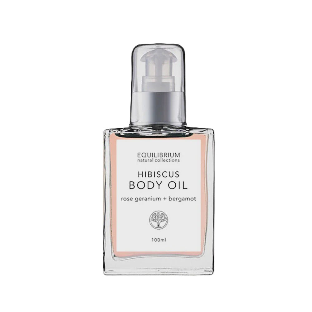 Natural Body Oil 100ml - Hibiscus: Rose Geranium + Bergamont
