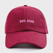 'Dog Mum' Baseball Cap - Burgundy