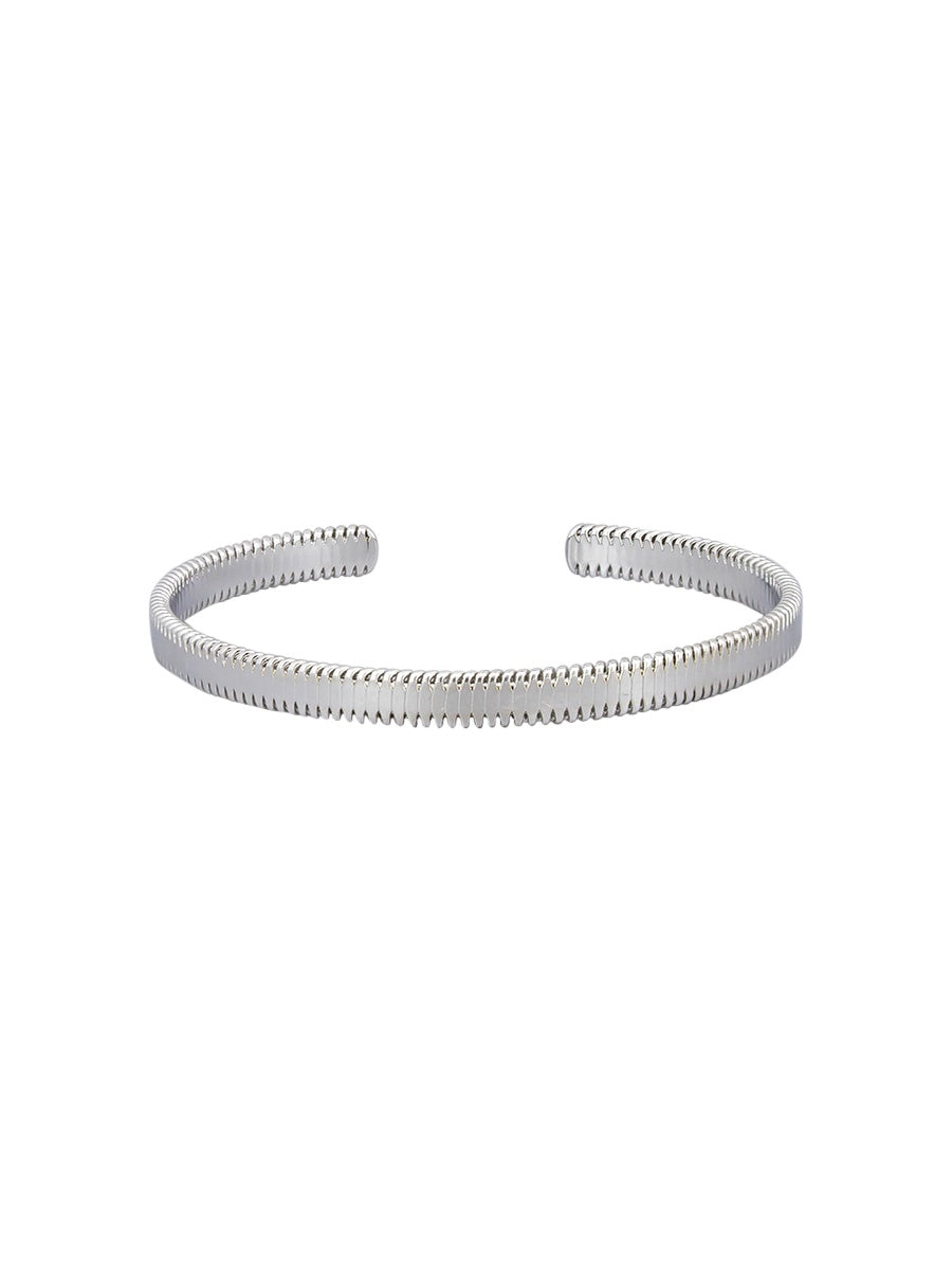 Cuff Bangle - Mesh - Silver