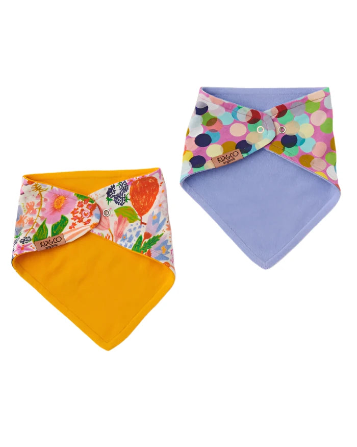Organic Cotton Dribble Bib Set - Fun Times