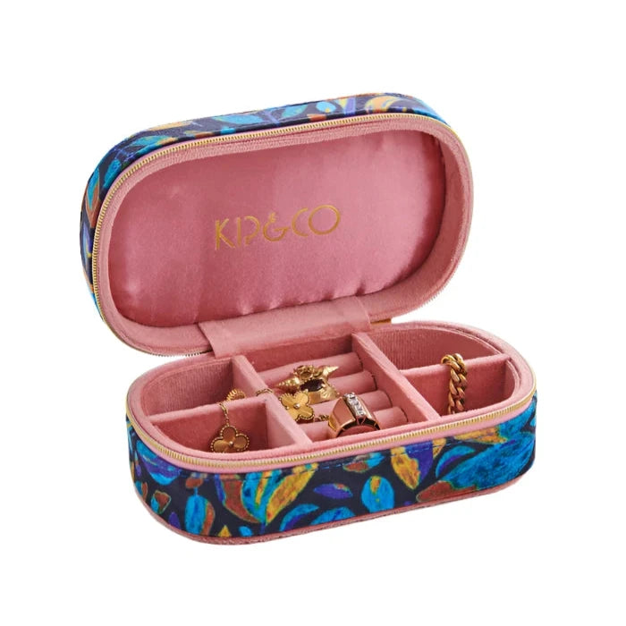 Travel Velvet Jewellery Box - Fallen Leaves