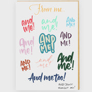 Jumbo Card - From Me... And me! And me!...