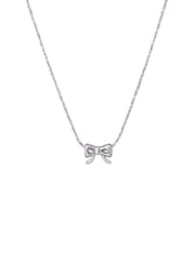 Sailor Bow Necklace - Silver
