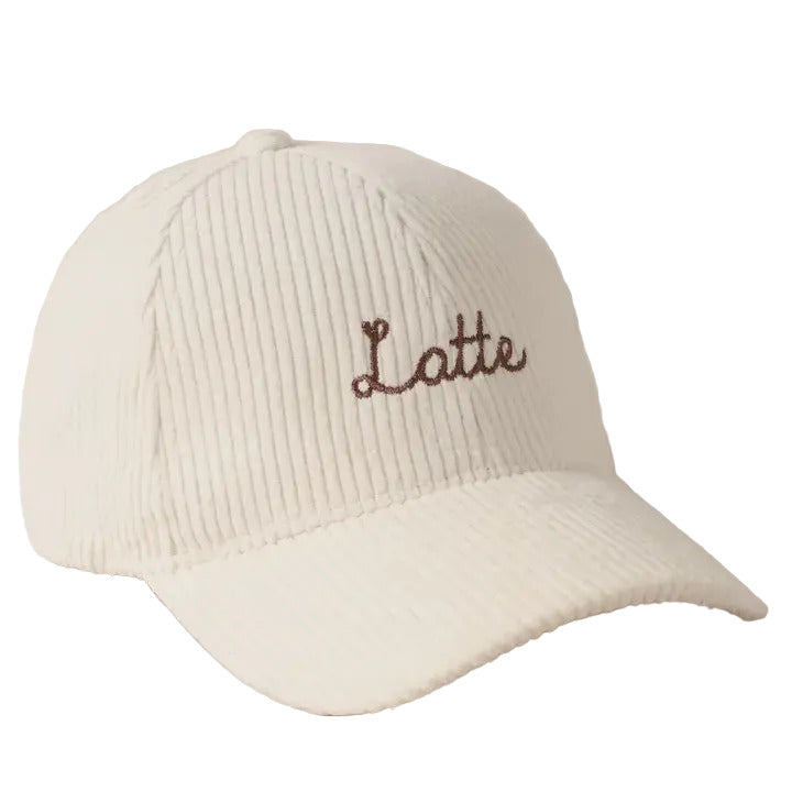 Embroidered Baseball Cap - Latte Off White