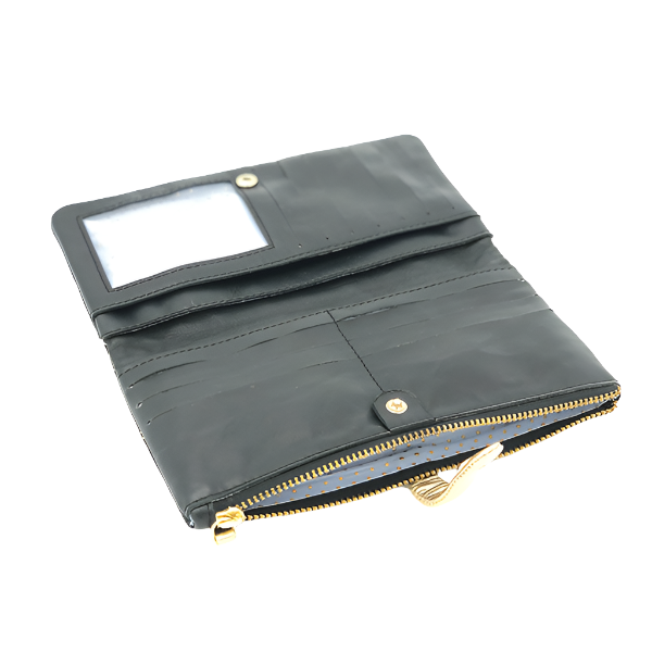 Classic Loop Leather Wallet - Black