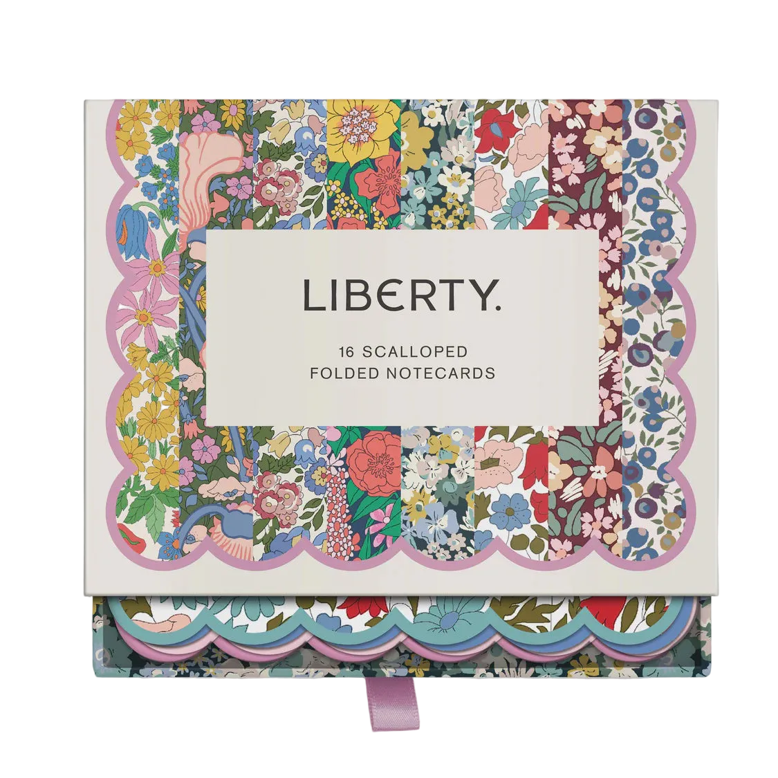 Liberty Floral Scalloped Notecard Set