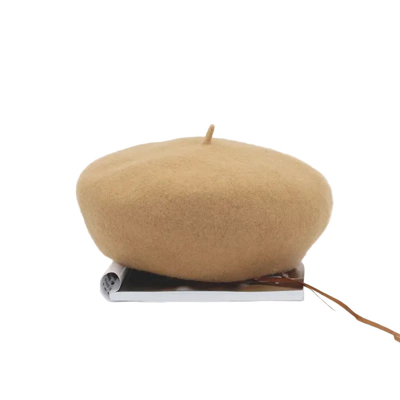 Woolen Beret - Tan