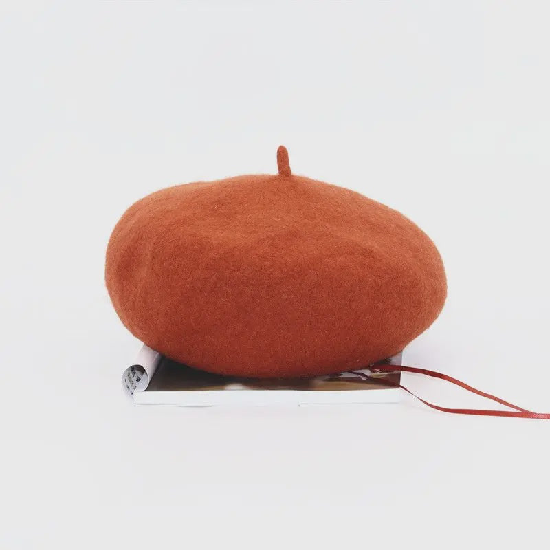 Woolen Beret - Rust