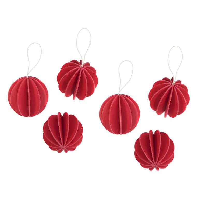 Lovi Wooden Christmas Baubles 4cm