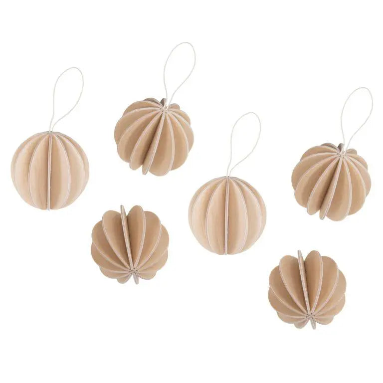 Lovi Wooden Christmas Baubles 4cm