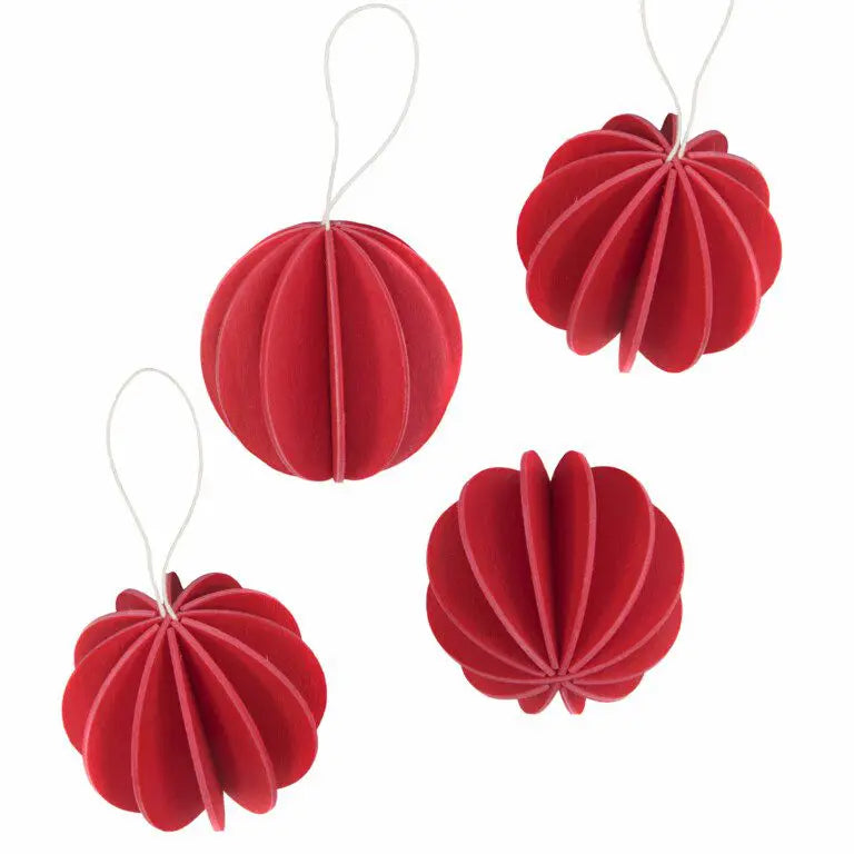 Lovi Wooden Christmas Baubles 6cm