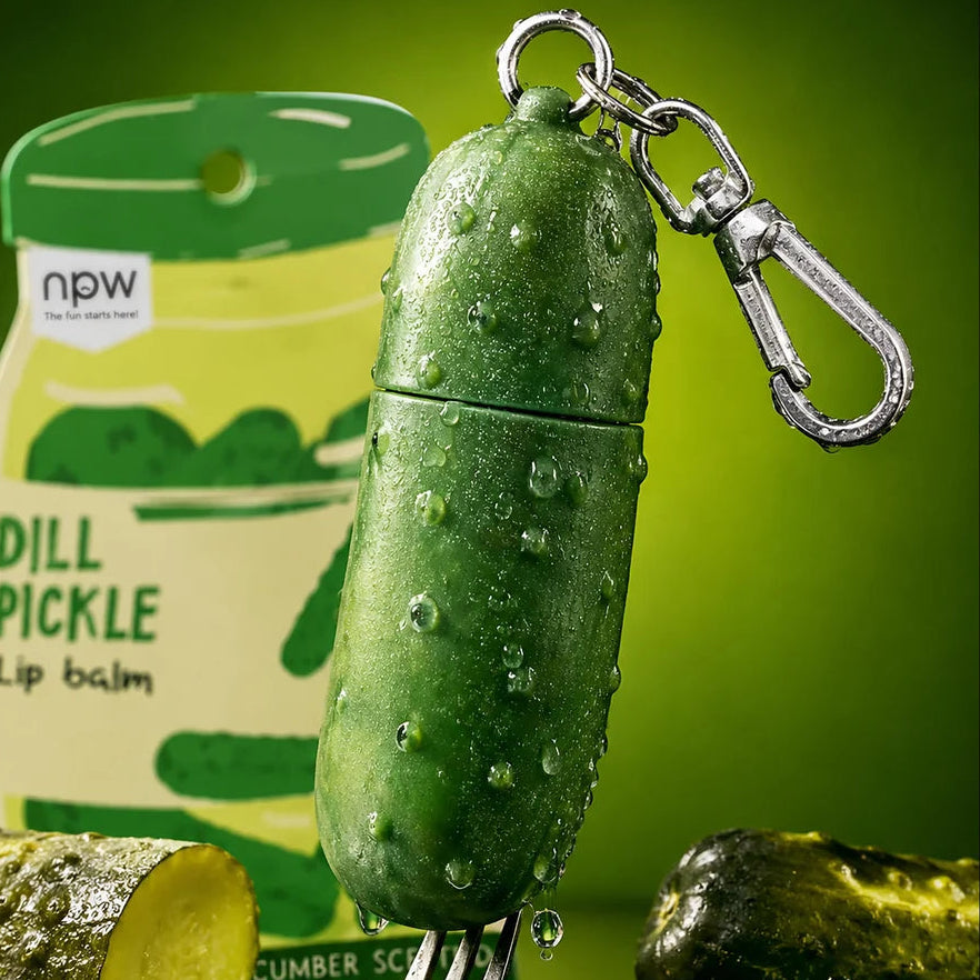 Novelty Lip Balm - Pickle with Candy Floss Scent