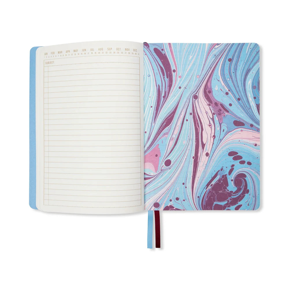 Softcover Journal - Burgundy Sky Marbling