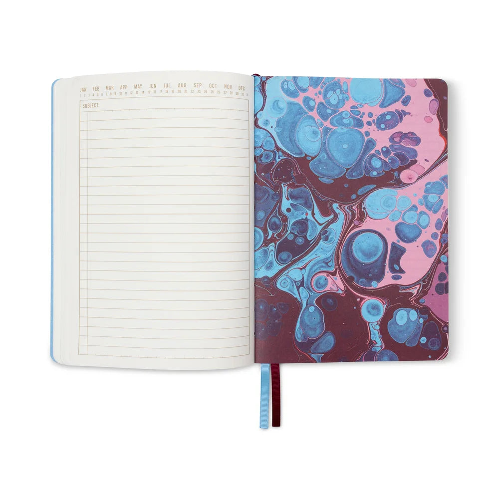 Softcover Journal - Burgundy Sky Marbling