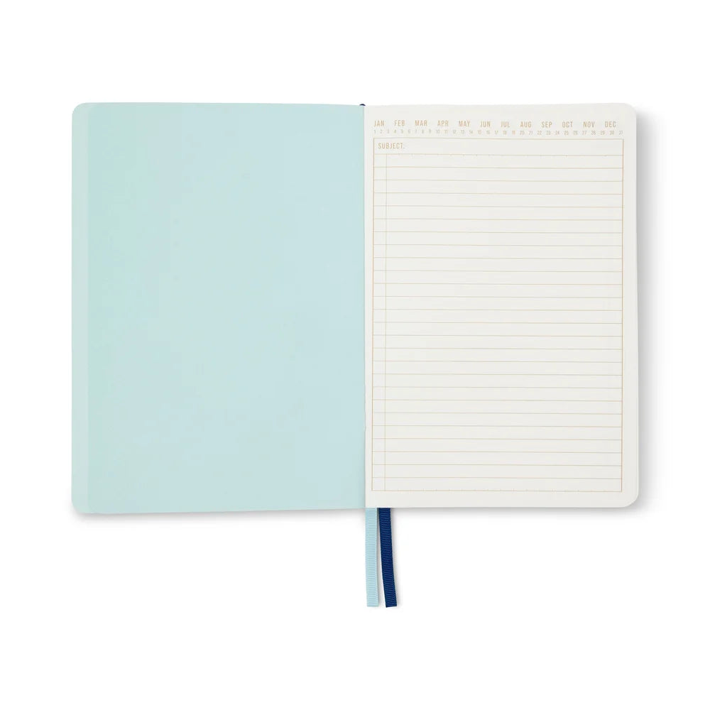 Softcover Journal - Teal Marbling