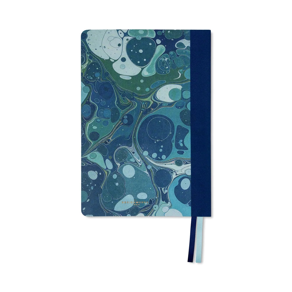 Softcover Journal - Teal Marbling
