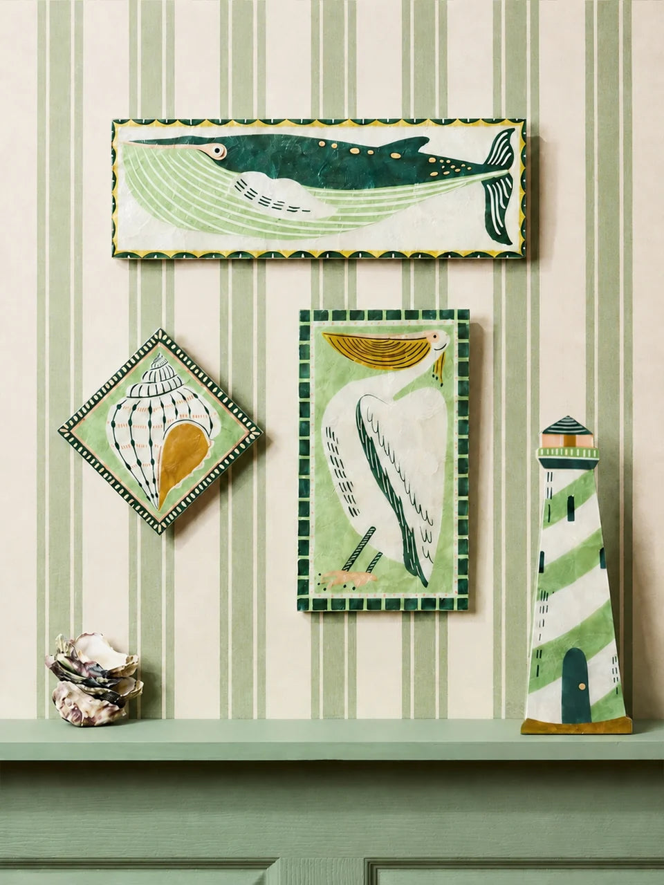 Capiz Shell Art Tile - Mariner - Shell