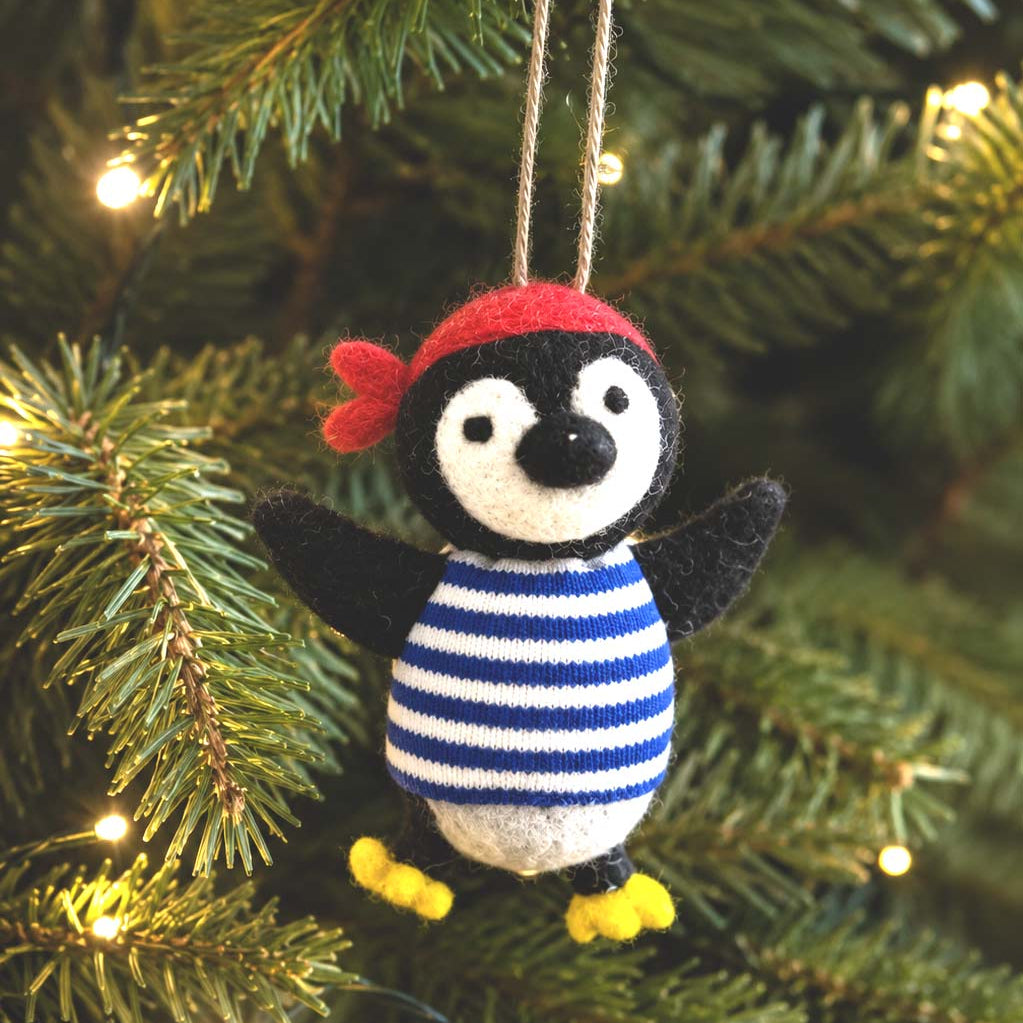 Felt Ornament - Pirate Penguin