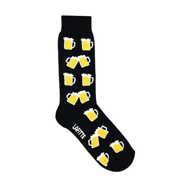 LAFITTE Cotton Socks - Beer - Black (W8-12, M6-11)