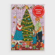 Meowy Christmas Puzzle Greeting Card