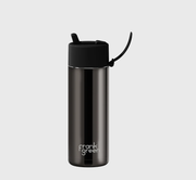595ml Chrome Ceramic Reusable Bottle - Shadow / Midnight