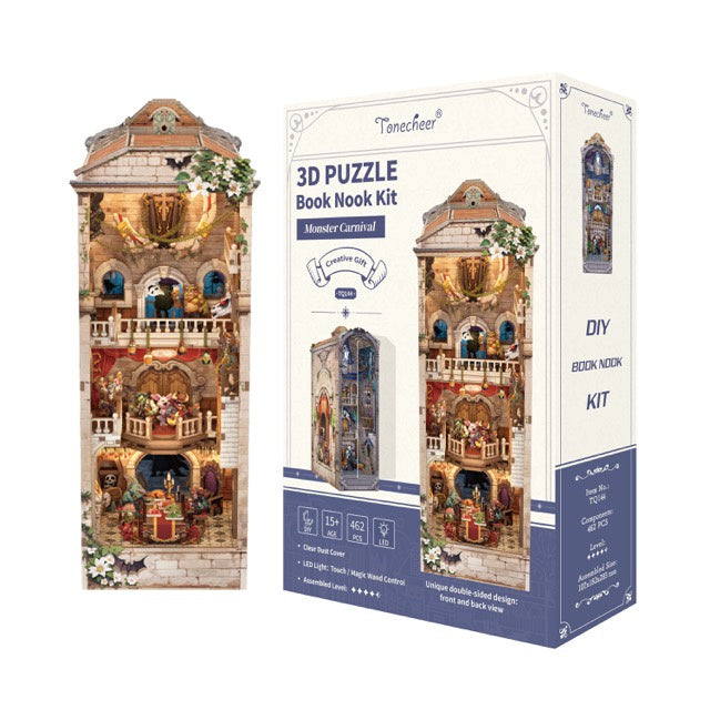 3D Book Nook Puzzle Kit - Monster Carnival