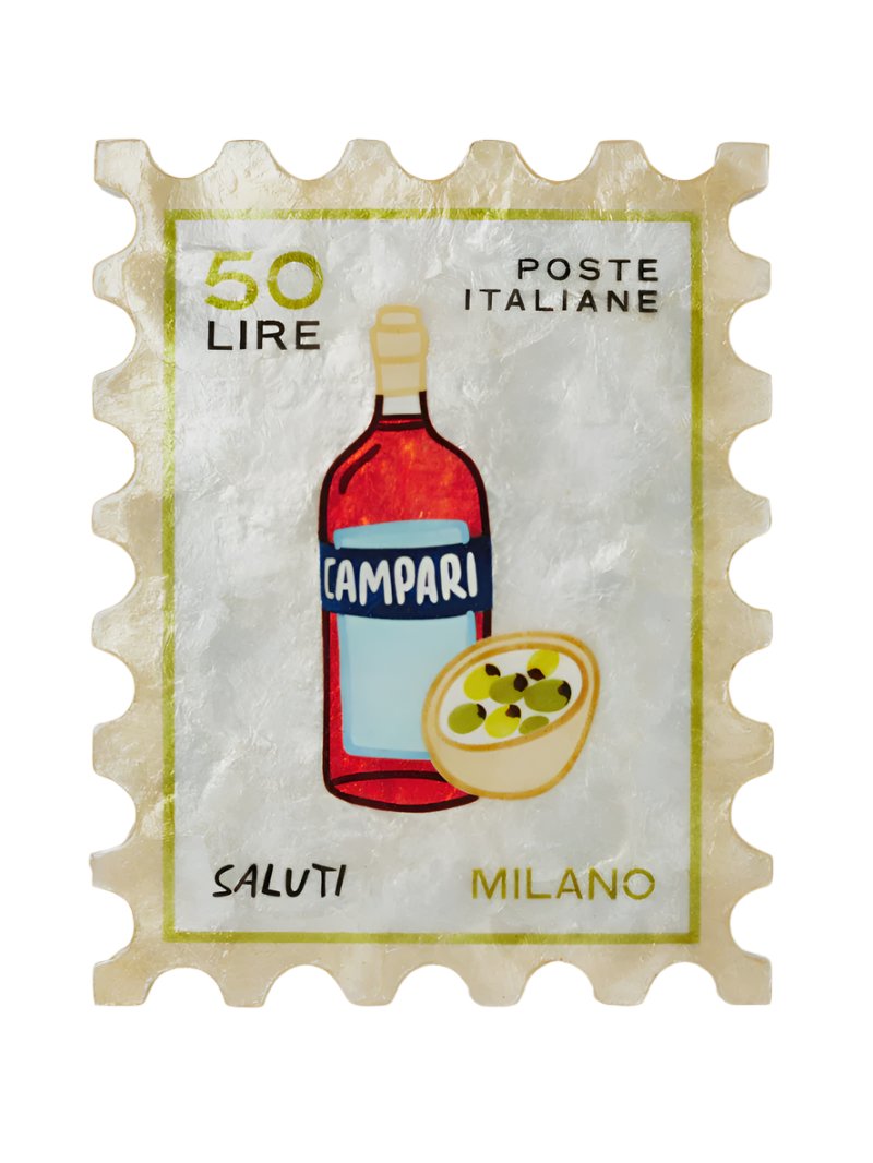 Capiz Shell Art - Stamp - Campari