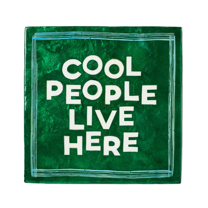 Capiz Shell Art Tile - Fun House - Cool