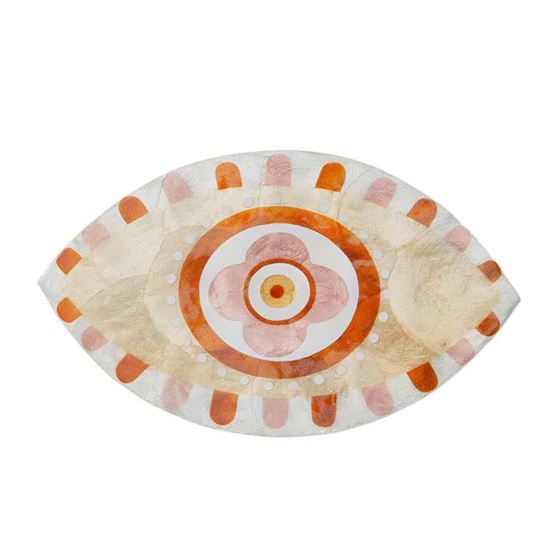 Capiz Shell Art Tile - Iris - Terracotta