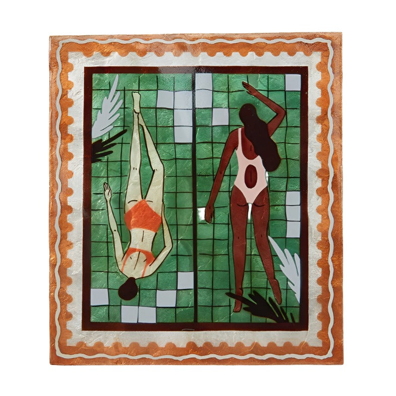 Capiz Shell Art - Resort - Laps Green