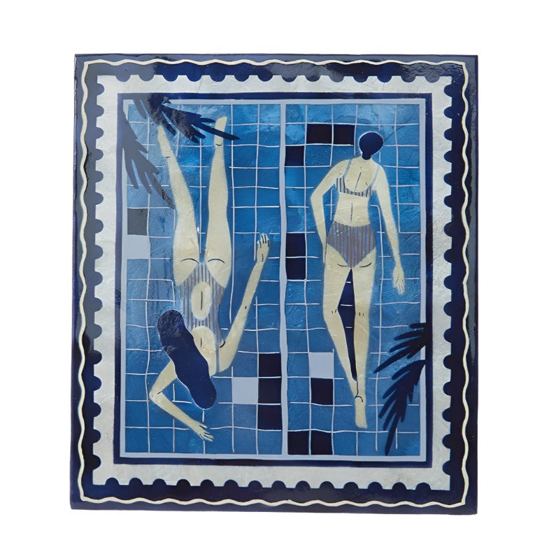 Capiz Shell Art - Resort - Laps Blue