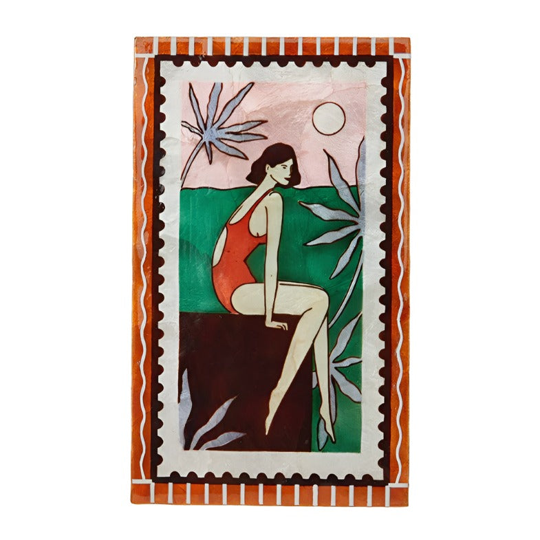 Capiz Shell Art - Resort - Dangle Green