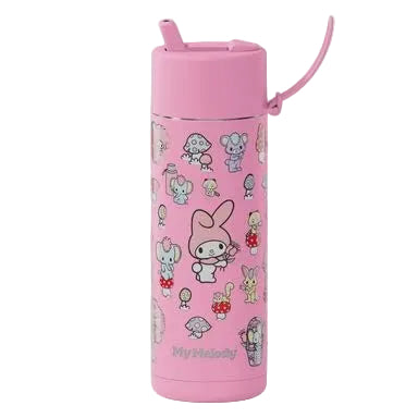 595mL Ceramic Bottle + Flip Straw Lid - Hello Kitty My Melody
