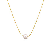 Pearl Ball Necklace - Gold