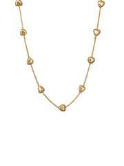 Heart Garland Necklace - Gold