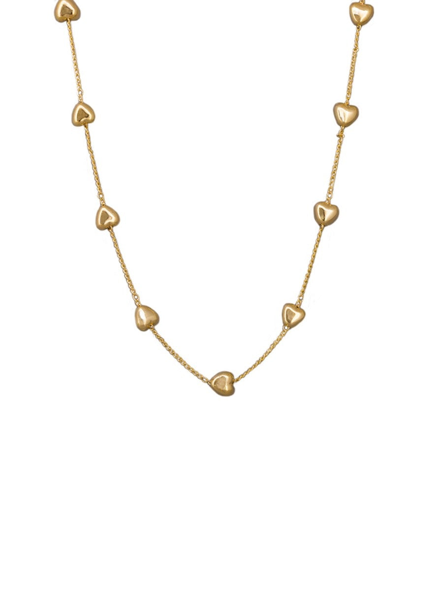 Heart Garland Necklace - Gold