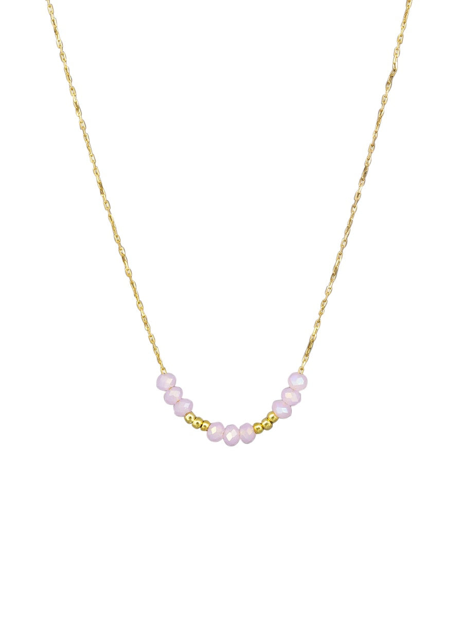 Rose Quartz Petite Necklace - Gold