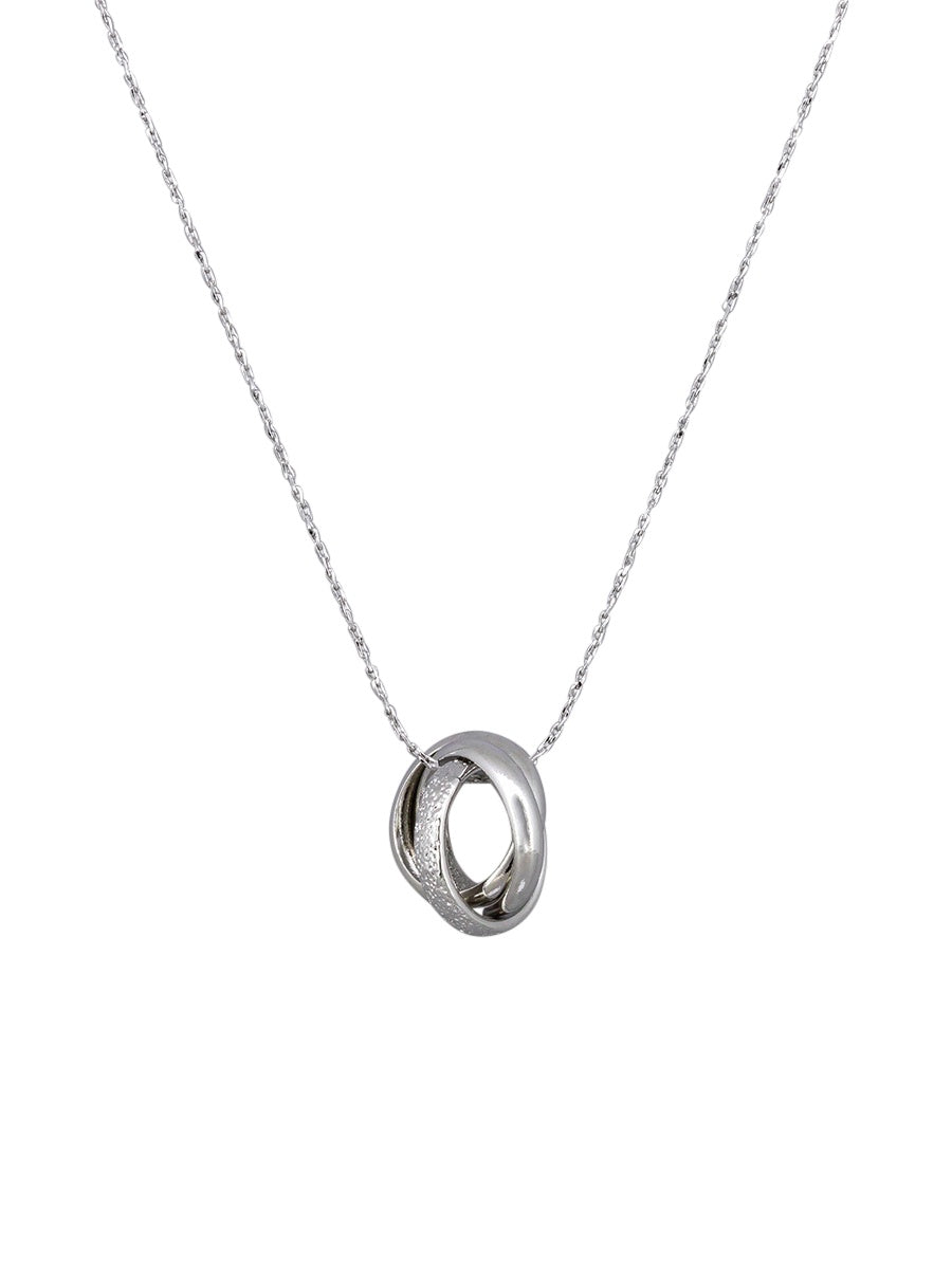 Silver Triple Ring Necklace