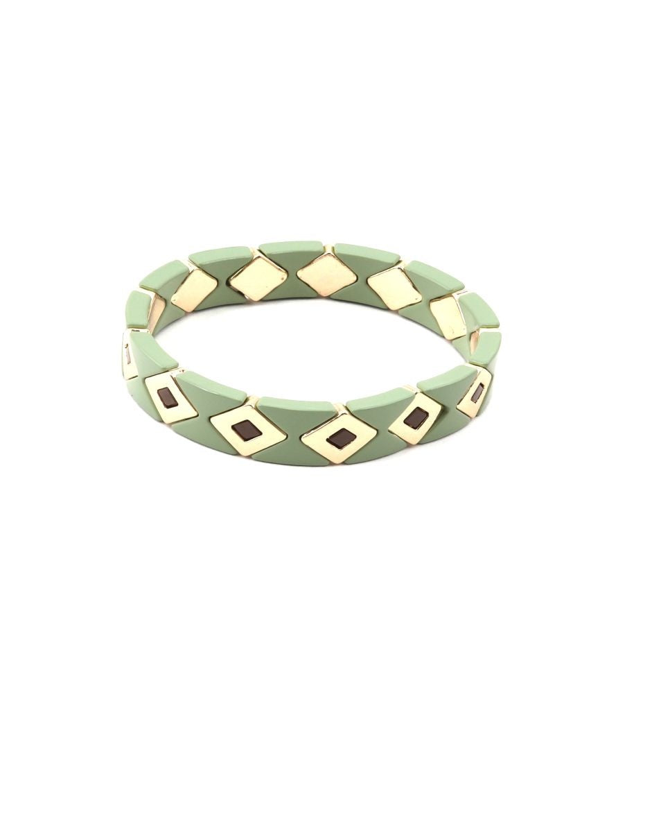 Triangle Tile Bracelet - Mint