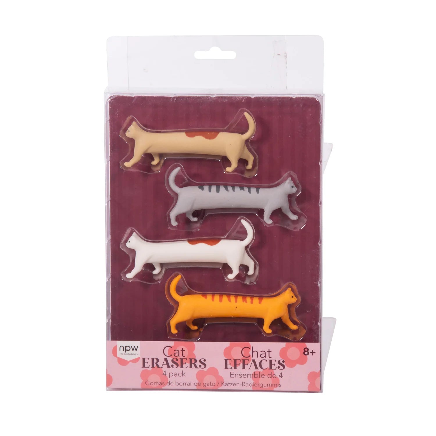 Cat Erasers - Set of 4