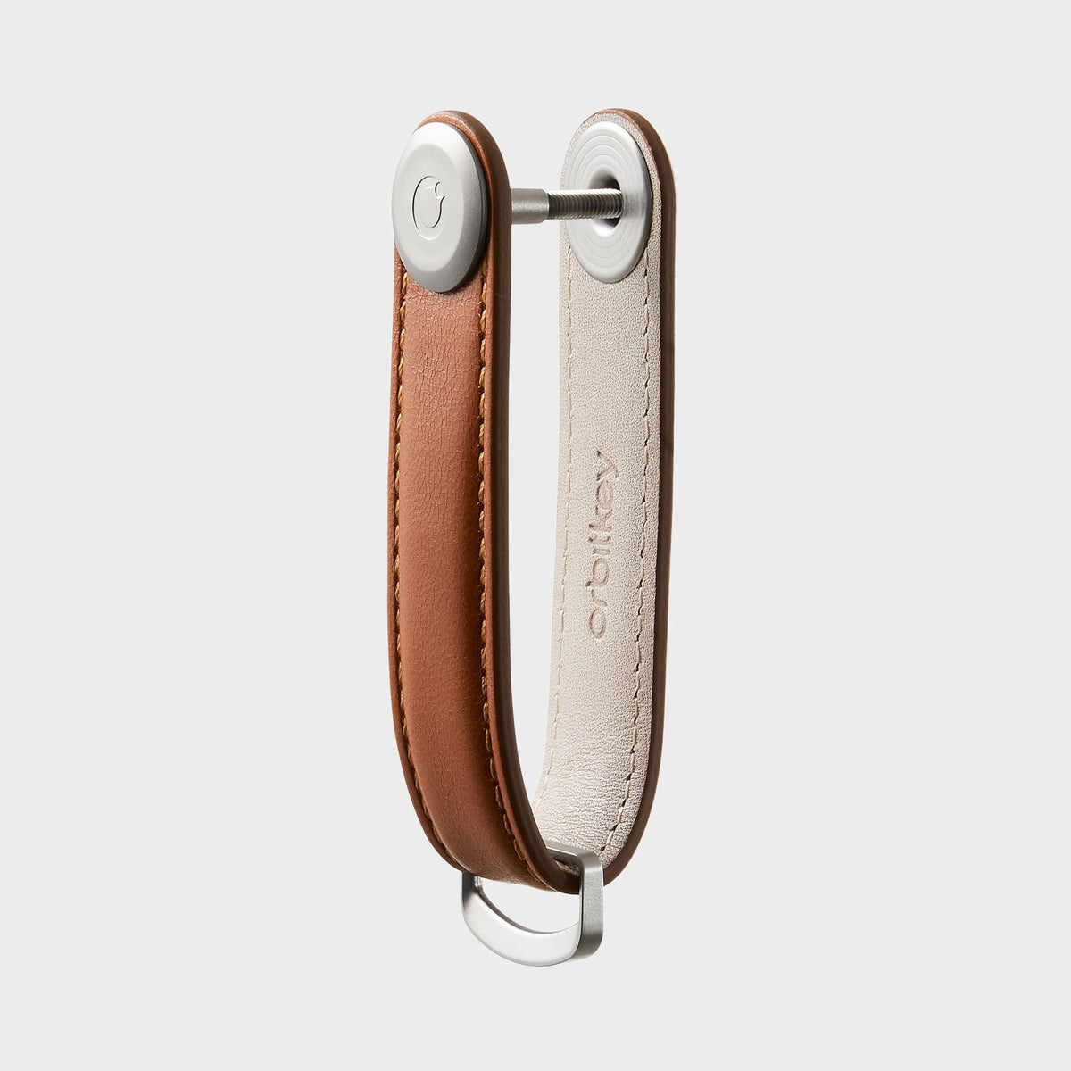 Orbitkey - Leather 2.0 - Cognac with Tan Stitching