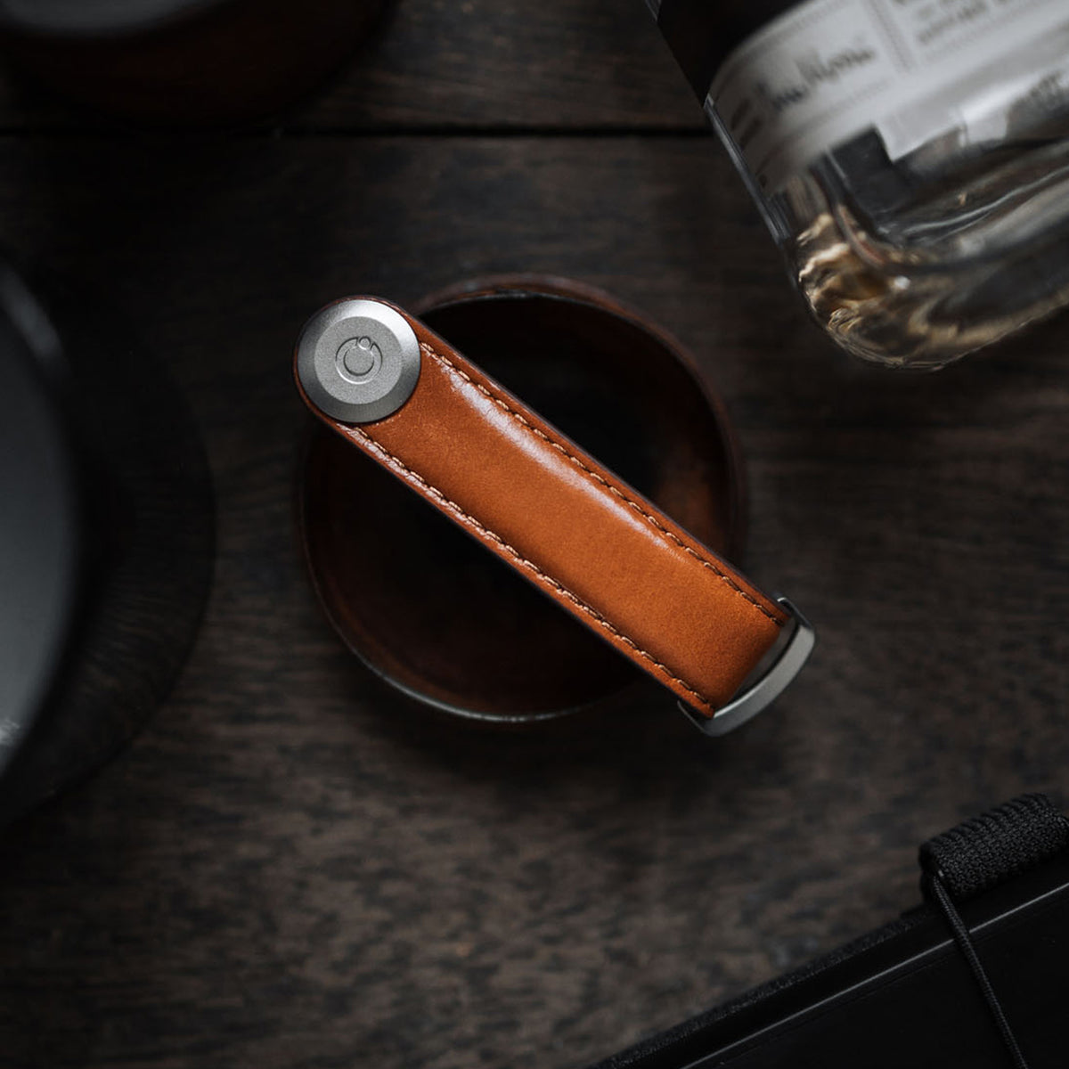 Orbitkey - Leather 2.0 - Cognac with Tan Stitching