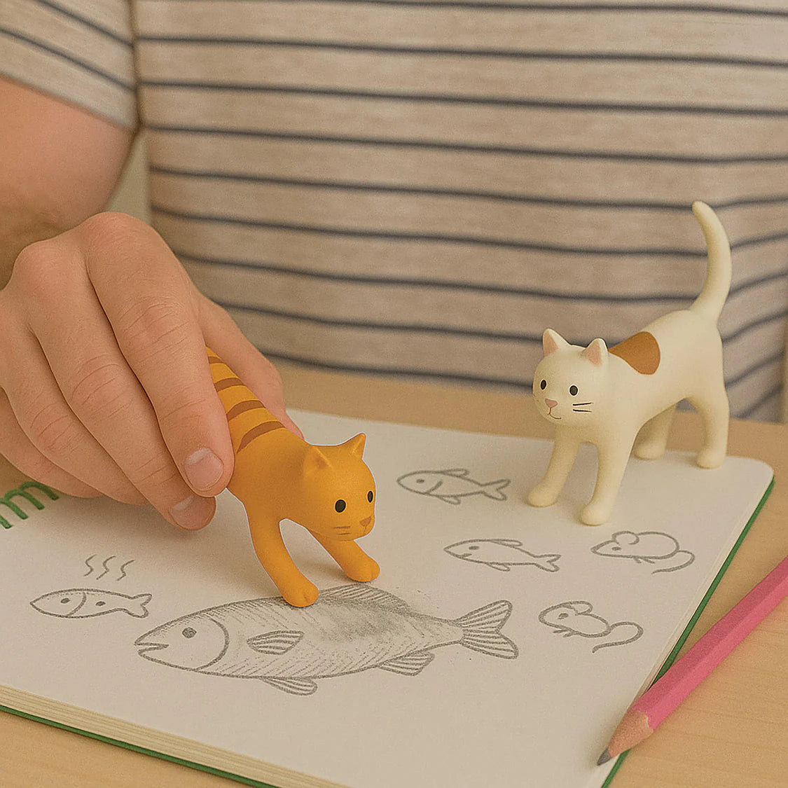 Cat Erasers - Set of 4