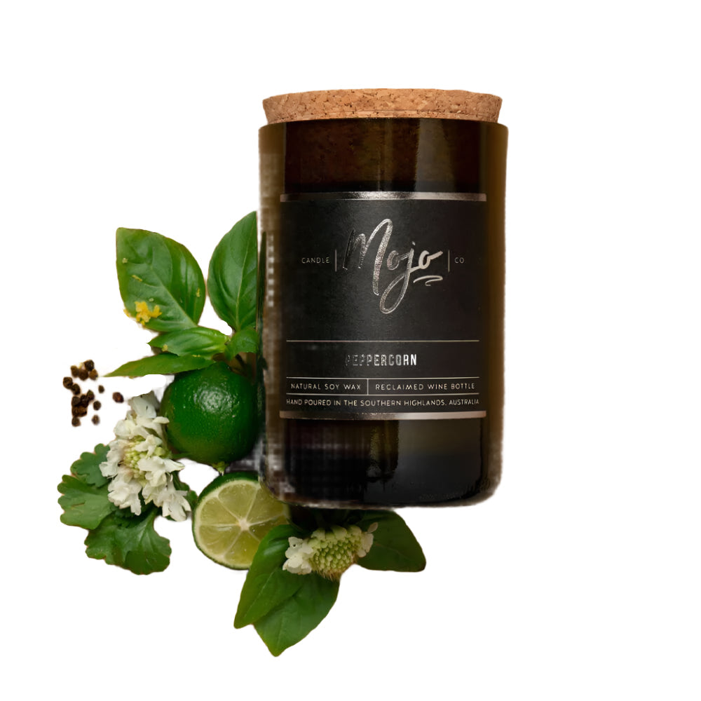 Black Wine Candle - Peppercorn