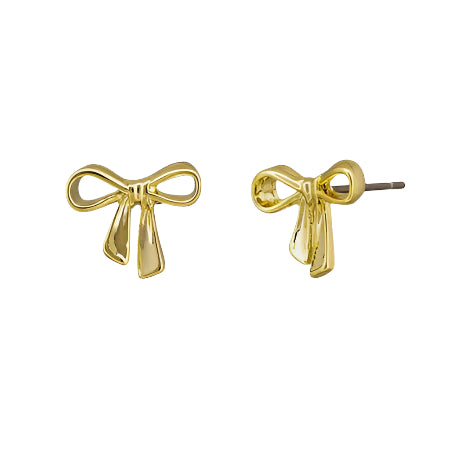 Kippa Bow Stud Earrings - Gold